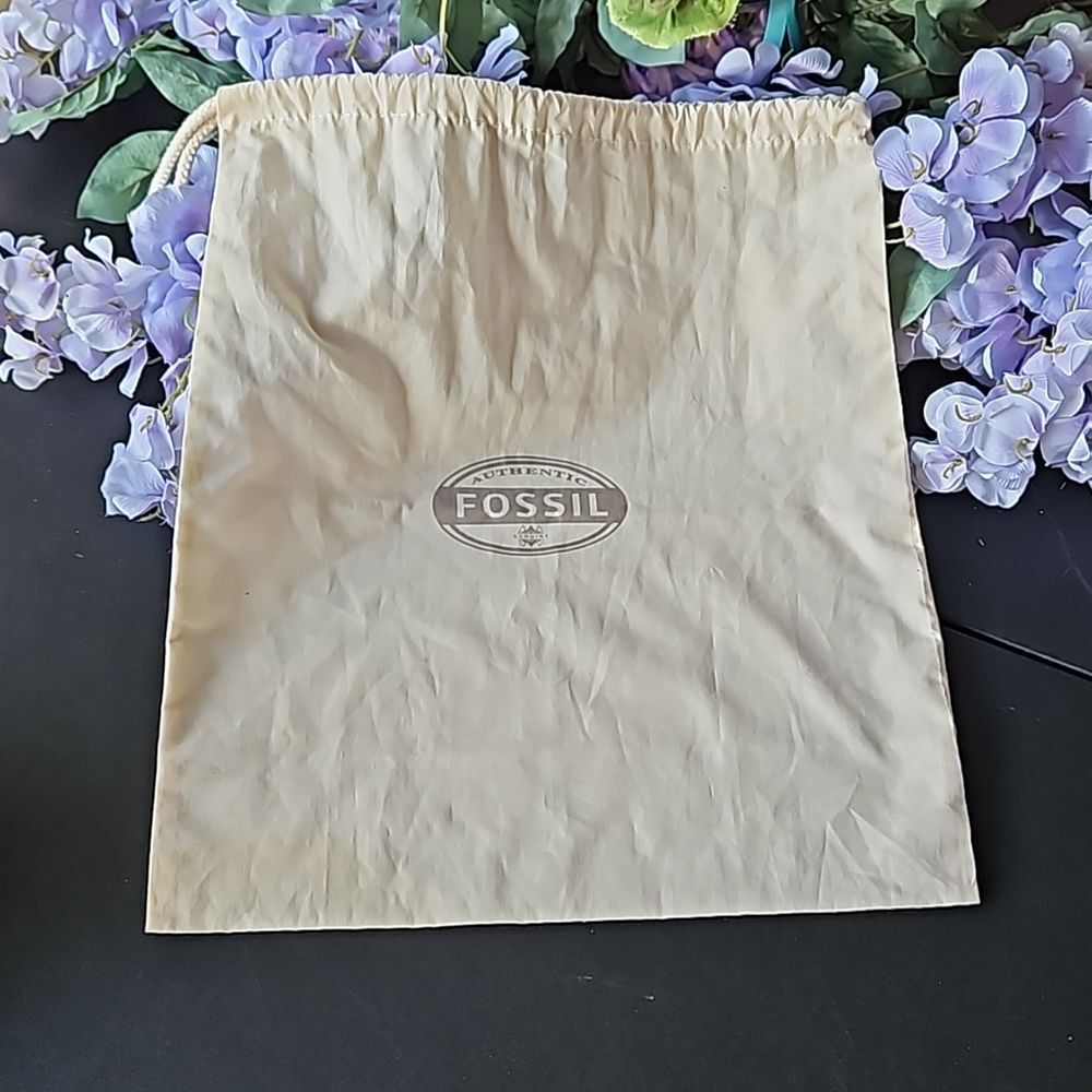 Fossil Cloth Storage Bag with Drawstring Closure